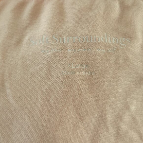 NWT SOFT SURROUNDINGS Peach Embroidered Sleeveless Top XL - Picture 3 of 3